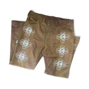 Levi's Tan Men's Chinos with Unique Graphic Design